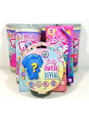 Barbie POP Reveal & Cutie Reveal Lot of 6 Sealed Unopened 5 Dolls 1 Animal Pet